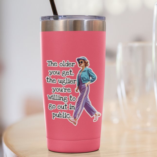 Pegatina Ama de casa retro sarcástica divertida al envejece (Subido por el creador)