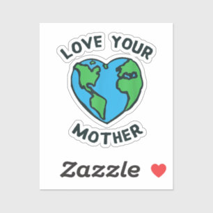 Pegatina Ama el Corazón de la Madre Tierra