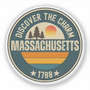 Pegatina Ama MA - Recuerdo del estado de Massachusetts