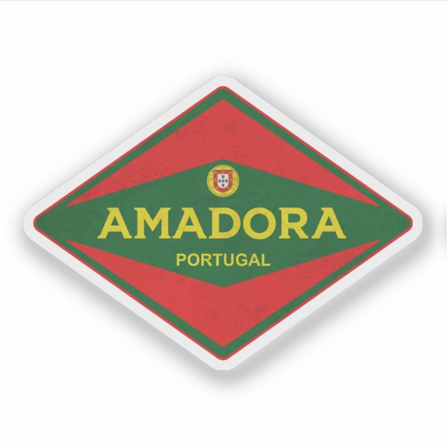 Pegatina Amadora Portugal Vintage (Anverso)
