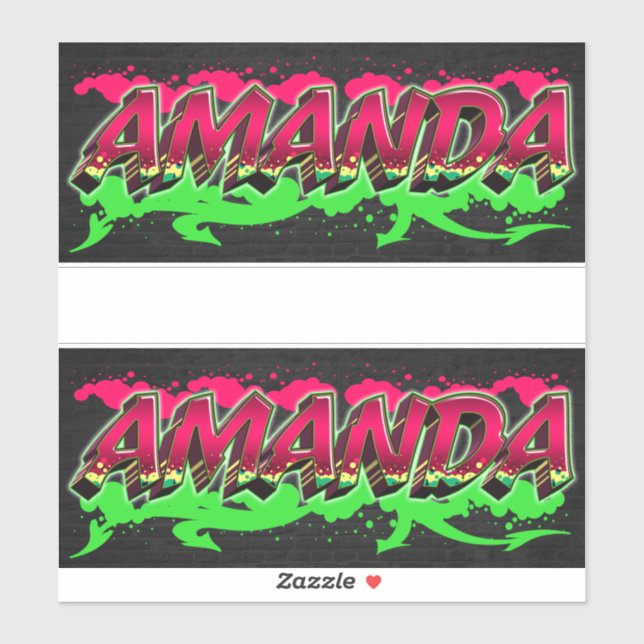 Pegatina Amanda Vorname Name Graffiti Aufkleber Sticker (Hoja)