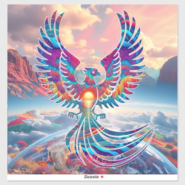 Pegatina Amanecer en Fénix (Hoja)