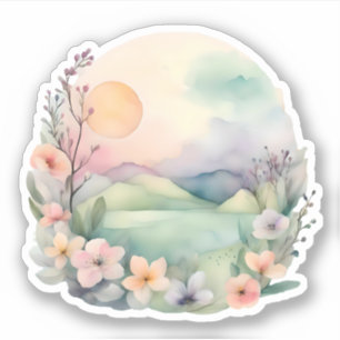 Pegatina Amanecer en flor