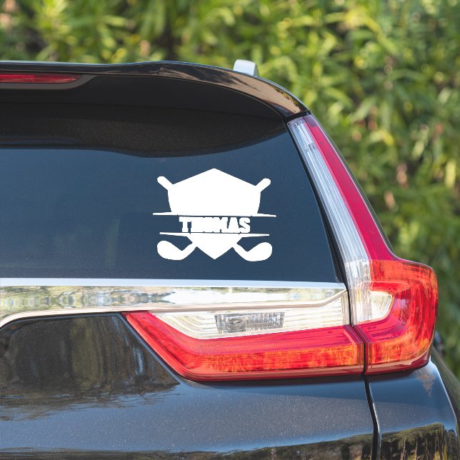 Pegatina Amante de Golf Personalizado (Lado del coche)