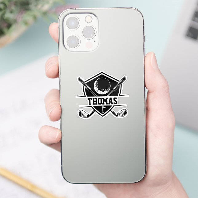 Pegatina Amante de Golf Personalizado (Teléfono)