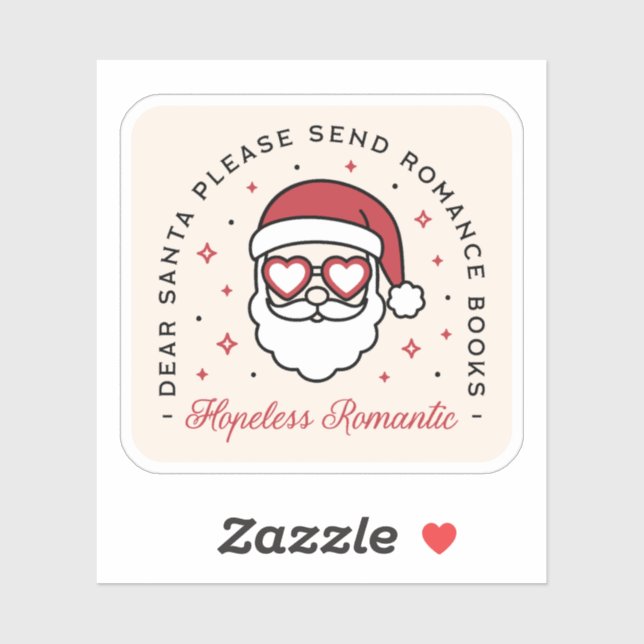 Pegatina Amante romántico querido amante de los libros de S (Hoja)