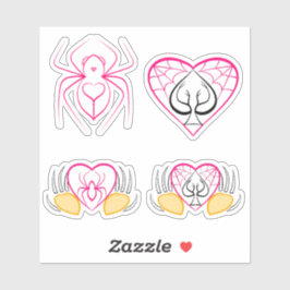 Pegatina Amantes de la Araña Rosa