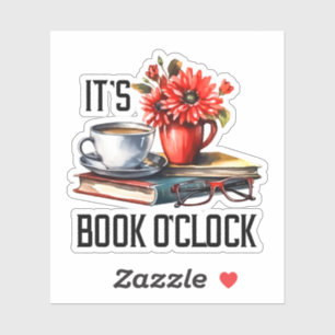 Pegatina Amantes de la lectura de libros divertidos