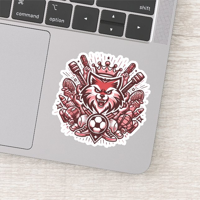 Pegatina amantes de los deportes (Detalle)