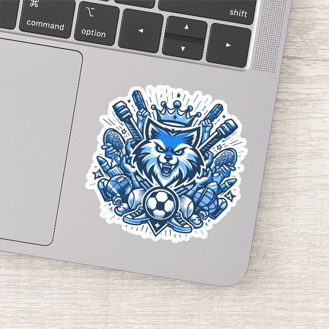 Pegatina amantes de los deportes (Detalle)