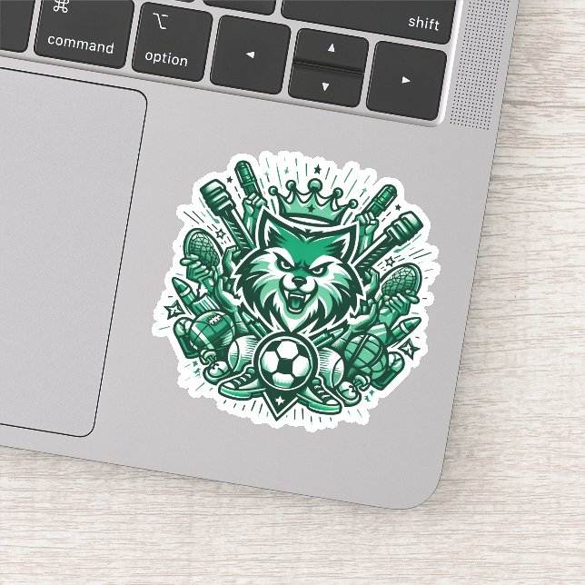 Pegatina amantes de los deportes (Detalle)