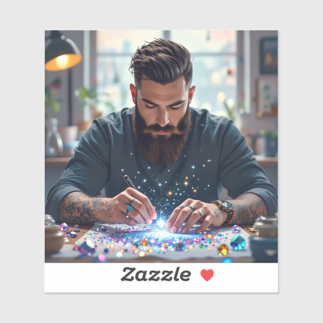 Pegatina Amantes de los diamantes todos (Hoja)