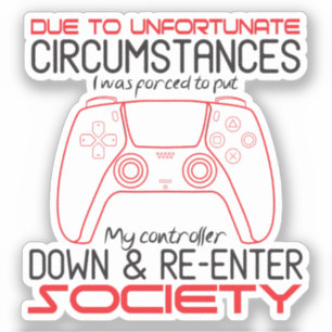 Pegatina Amantes de los Videojuegos Dejen Mi Controlador Ab