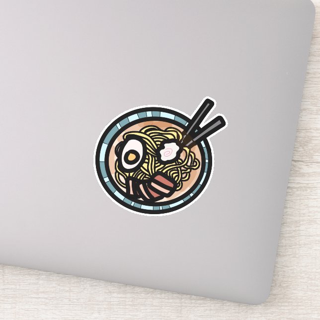 Pegatina Amantes del Ramen adorables japoneses (Detalle)