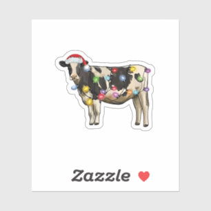 Pegatina Amantes divertidos de los Navidades de ganado de c