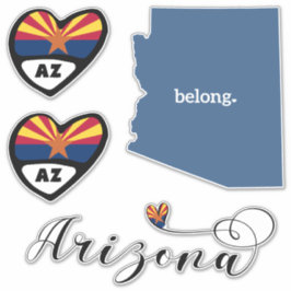 Pegatina Amar a Arizona 3 diseños diferentes, morir Pegatin