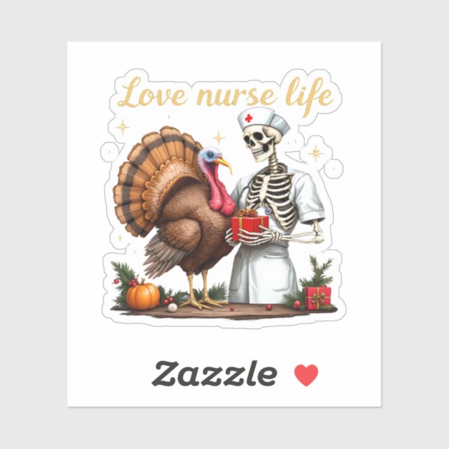 Pegatina Amar a la enfermera la vida celebra tu pasión por  (Hoja)