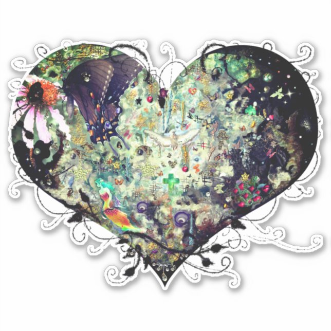 Pegatina Amar a tu mundo (Anverso)