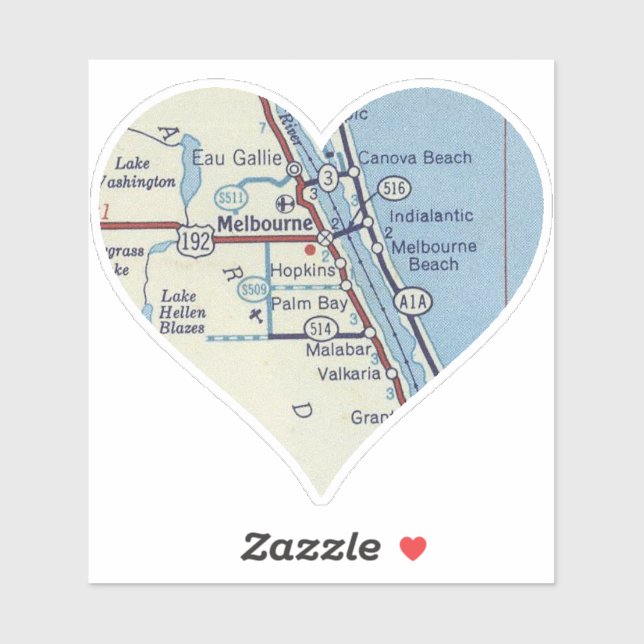 Pegatina Amar Melbourne Beach Florida (Hoja)