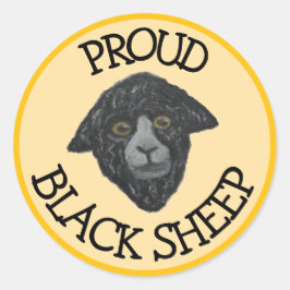 Pegatina amarillo de oveja negra