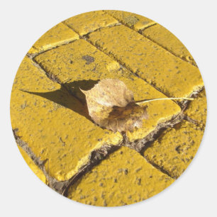 pegatina amarillo del camino del ladrillo