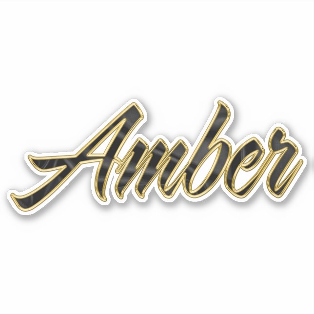 Pegatina Amber black gold Lettering Aufkleber Sticker (Anverso)
