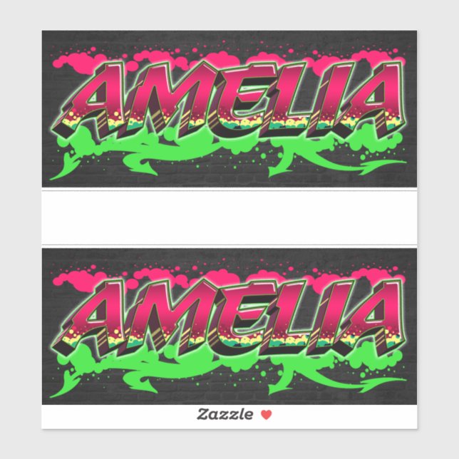 Pegatina Amelia Vorname Name Graffiti Aufkleber Sticker (Hoja)