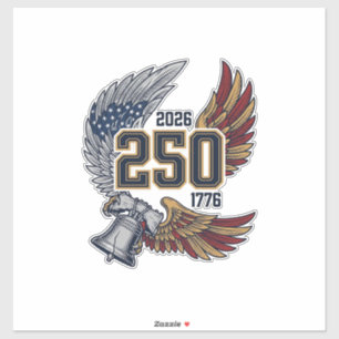 Pegatina América 250 Alas de Águila 2026 Diseño Patriótico_