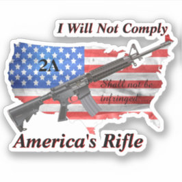 Pegatina América Bandera de Estados Unidos favorita Rifle q