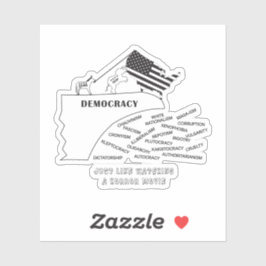 Pegatina America Going Off The Cliff In Black