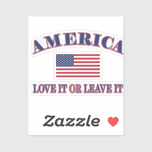 Pegatina America Love It Or Leave It (Hoja)