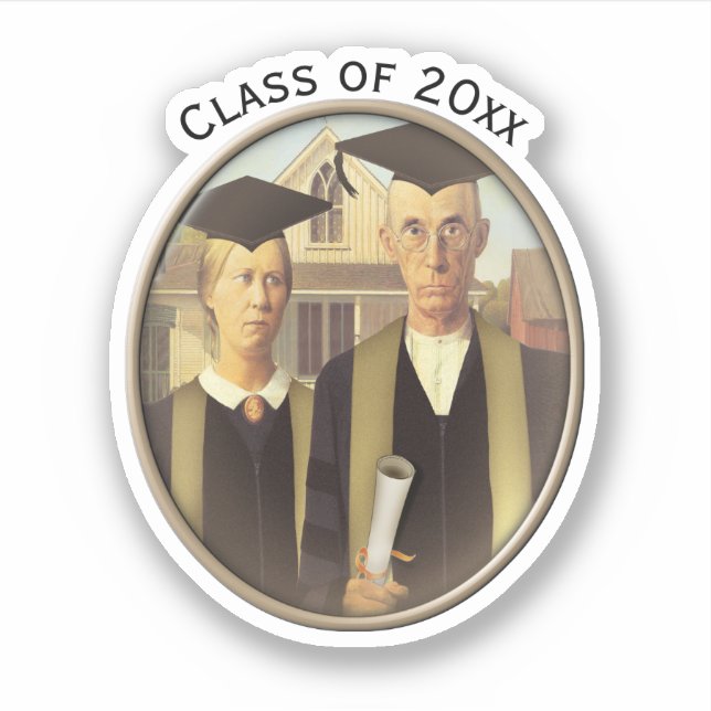 Pegatina American Gothic Graduation Cameo  (Anverso)