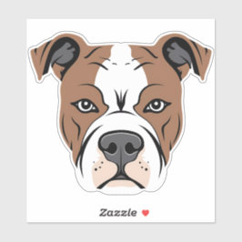 Pegatina American Staffordshire Terrier Amstaff Dog Face