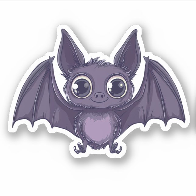 Pegatina Amigable Bat de Halloween (Anverso)