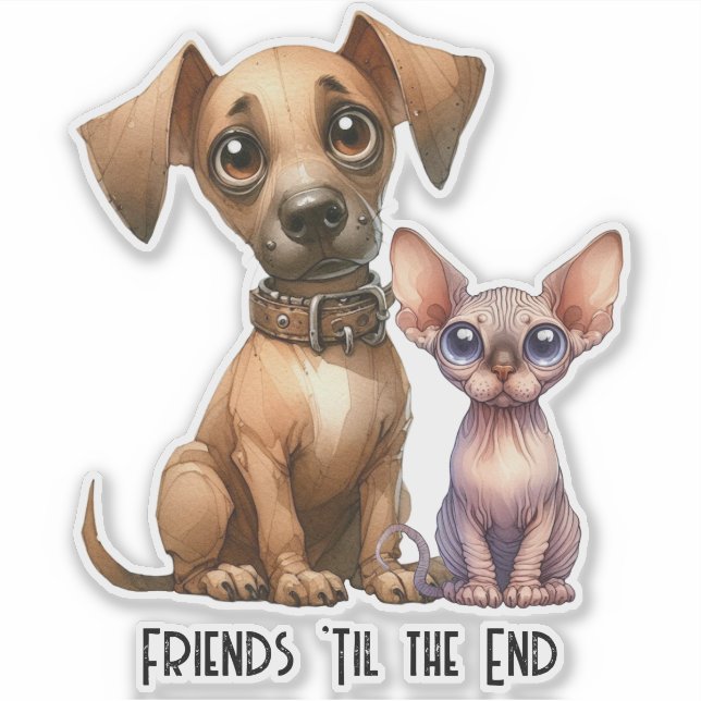 Pegatina Amigos - Animales (Anverso)