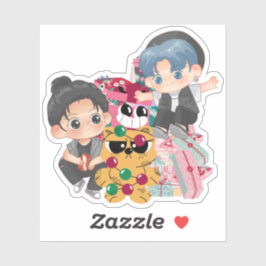 Pegatina Amigos de Anime Chibi Regalo de Fiesta Mágico