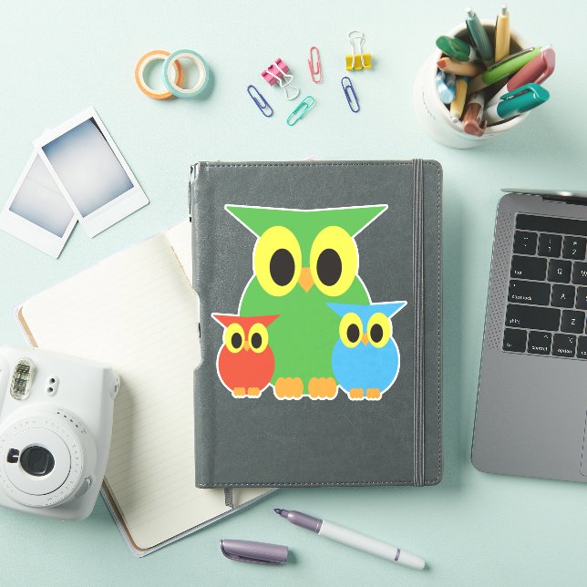 Pegatina Amigos de la familia Owl reuniéndose (Funda para iPad)