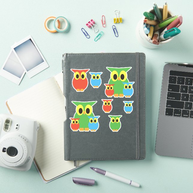Pegatina Amigos de la familia Owl reuniéndose x7 (Funda para iPad)