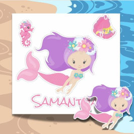 Pegatina Amigos de Mermaid Pink Sea