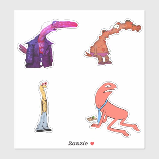 Pegatina Amigos sonrientes recorren el Guay de nado adulto  (Hoja)