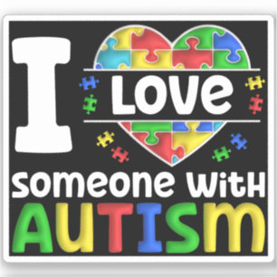 Pegatina Amo A Alguien Con Autismo, Regalo De Conciencia De