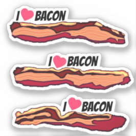 Pegatina Amo a Bacon