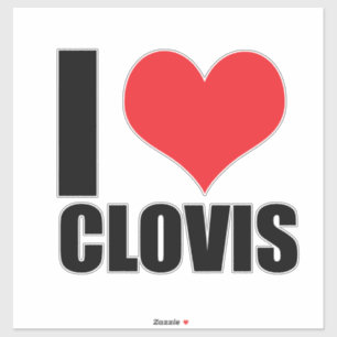 Pegatina Amo a Clovis