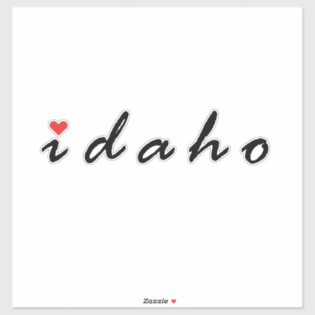 Pegatina Amo a Idaho (Hoja)