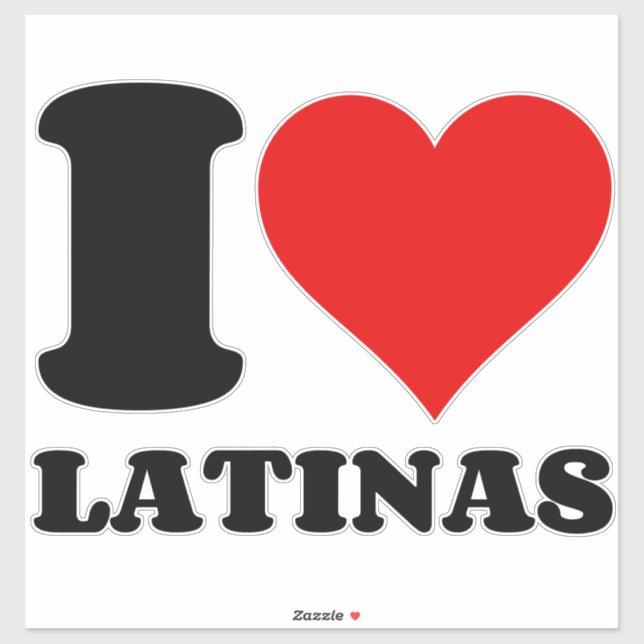 PEGATINA AMO A LATINAS (Hoja)