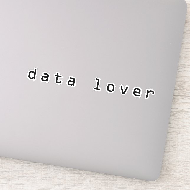 Pegatina Amo a los datos (Detalle)