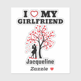 Pegatina Amo a mi novia