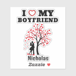 Pegatina Amo a mi novio