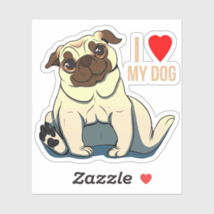 Pegatina Amo A Mi Perro