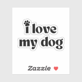 Pegatina Amo A Mi Perro